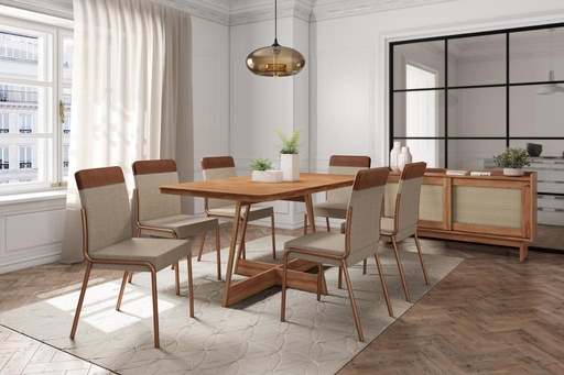 [TSM-G-1592NOGAL] TABLE SALLE A MANGER TSM-G-1592NOGAL